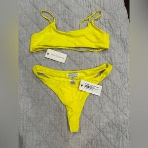 NWT Neon Yellow Bikini from Hot & Delicious size L